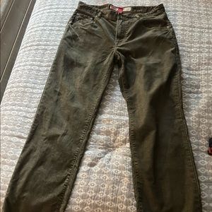 Size 34 Mossimo Olive Colored Corduroy pants.